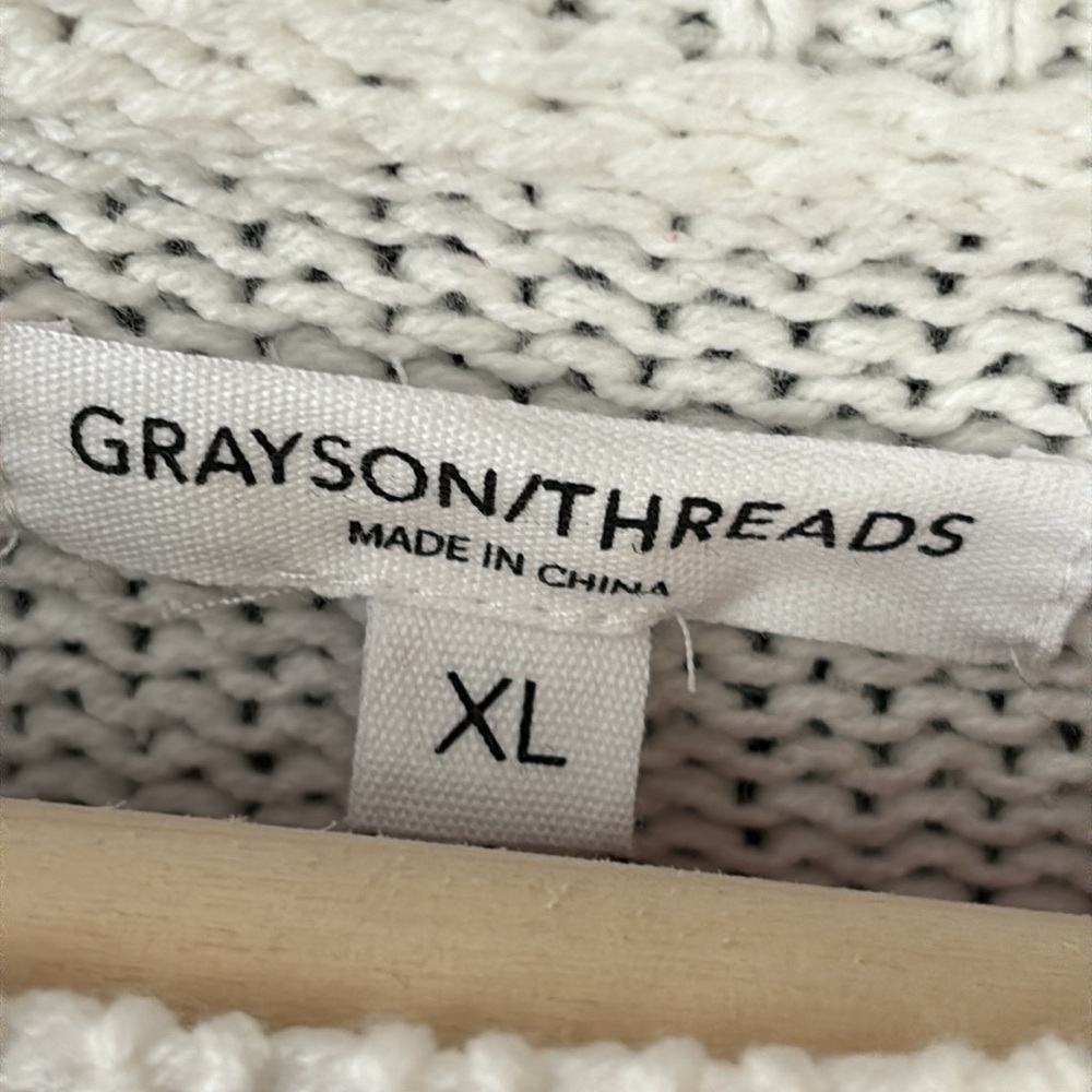 Grayson Threads American Flag Long Sleeve Lightweight Knit Sweater - Picture 4 of 15